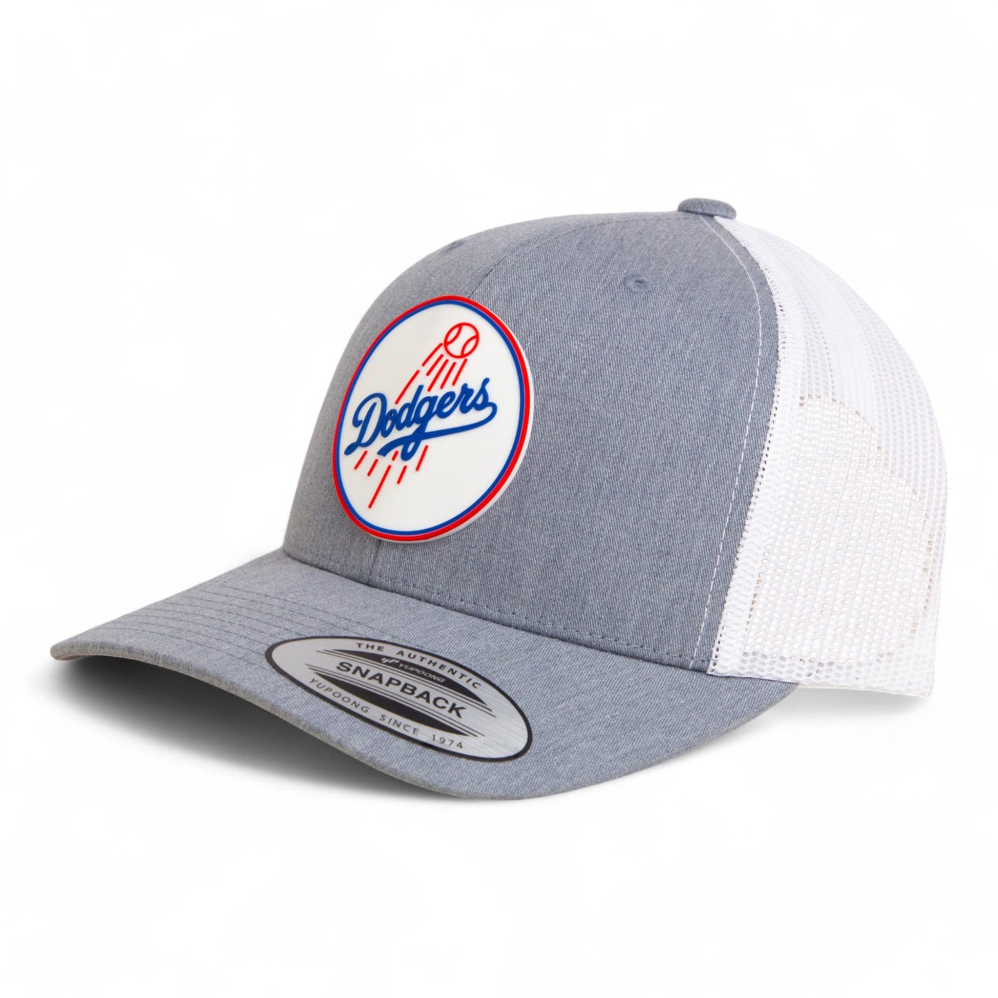 Los Angeles Dodgers 2024 World Series 3D YP Snapback Trucker Hat- Heather Grey/ White