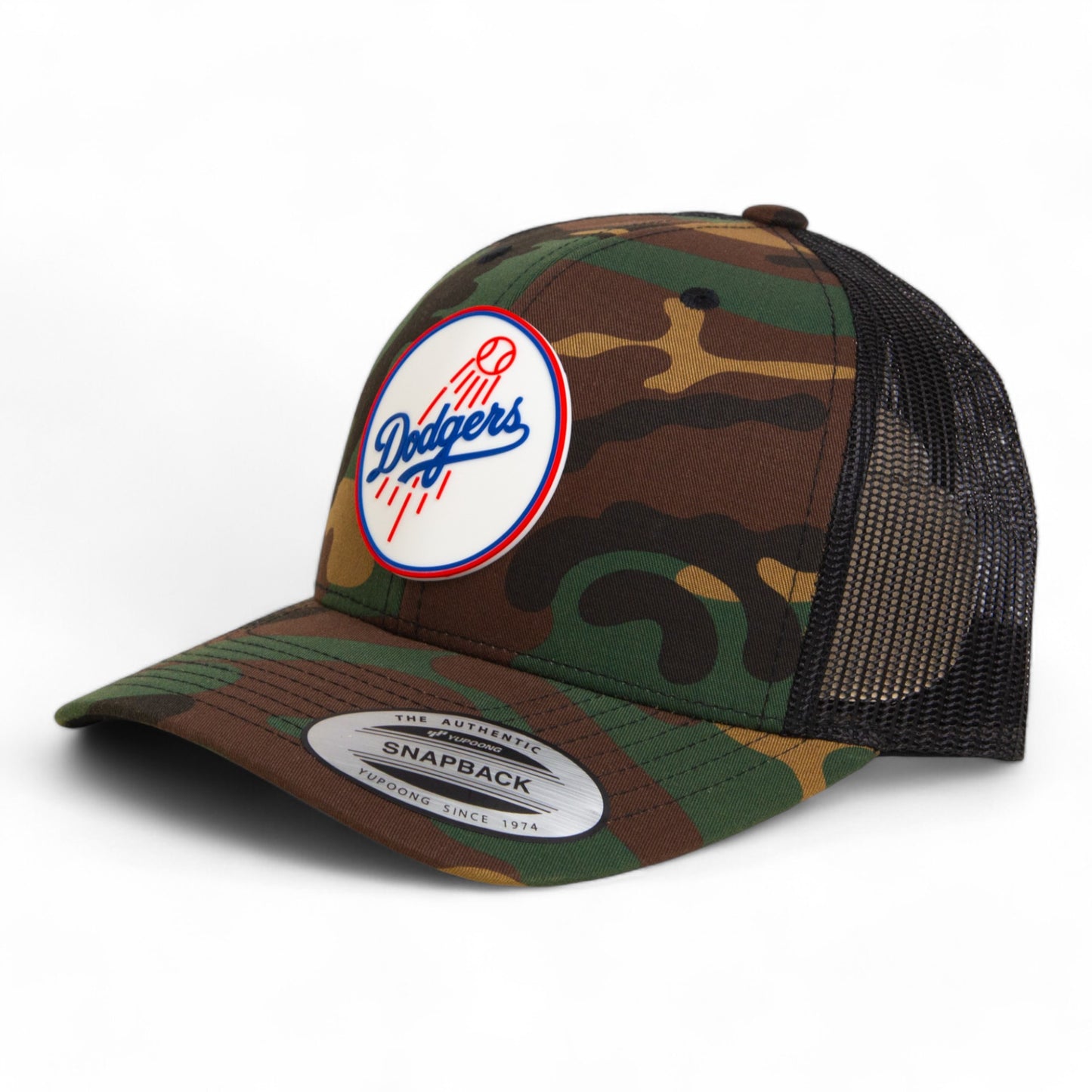 Los Angeles Dodgers 2024 World Series 3D YP Snapback Trucker Hat- Army Camo/ Black