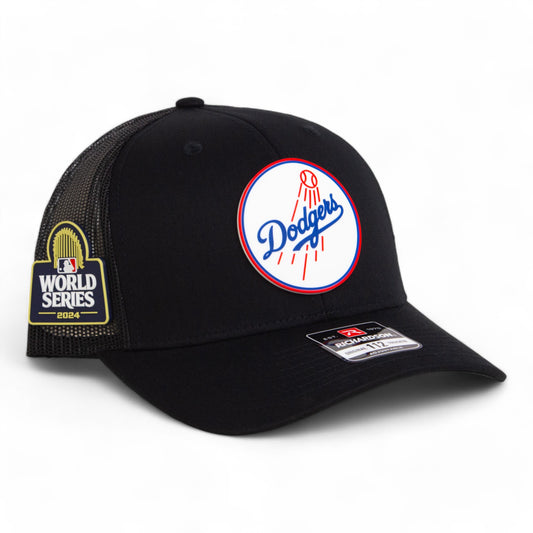 Los Angeles Dodgers 2024 World Series Snapback Trucker Hat- Black