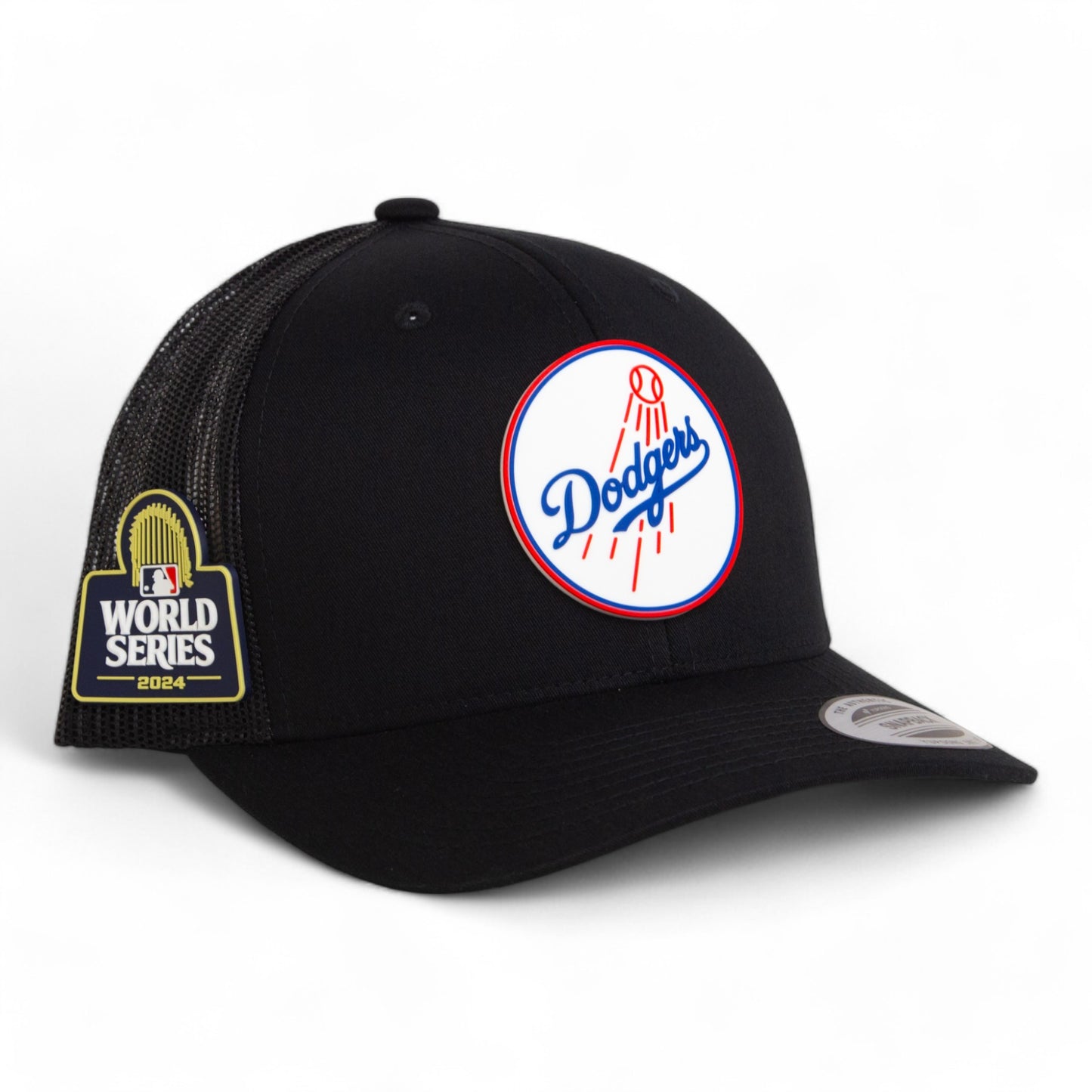 Los Angeles Dodgers 2024 World Series 3D YP Snapback Trucker Hat- Black