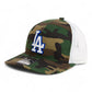 LA Dodgers 2024 World Series Snapback Trucker Hat White- Army Camo/ White