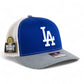 LA Dodgers 2024 World Series Snapback Trucker Hat White- Royal/ White/ Heather Grey