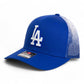 LA Dodgers 2024 World Series Snapback Trucker Hat White- Royal Fade