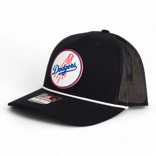 Los Angeles Dodgers 2024 World Series Snapback Trucker Rope Hat- Black