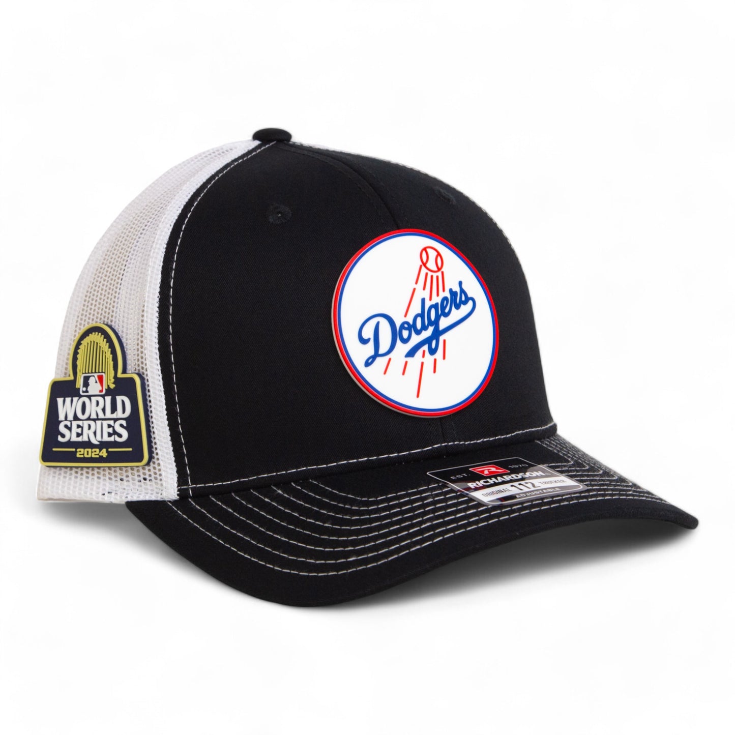 Los Angeles Dodgers 2024 World Series Snapback Trucker Hat- Black/ White