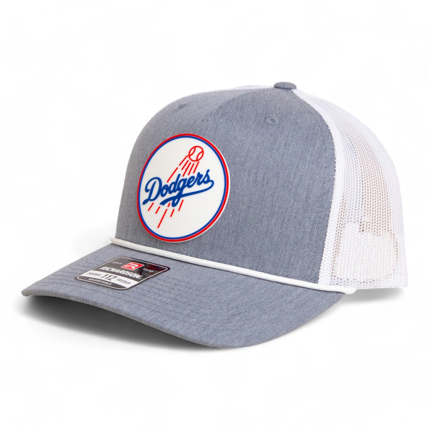 Los Angeles Dodgers 2024 World Series Snapback Trucker Rope Hat- Heather Grey/ White