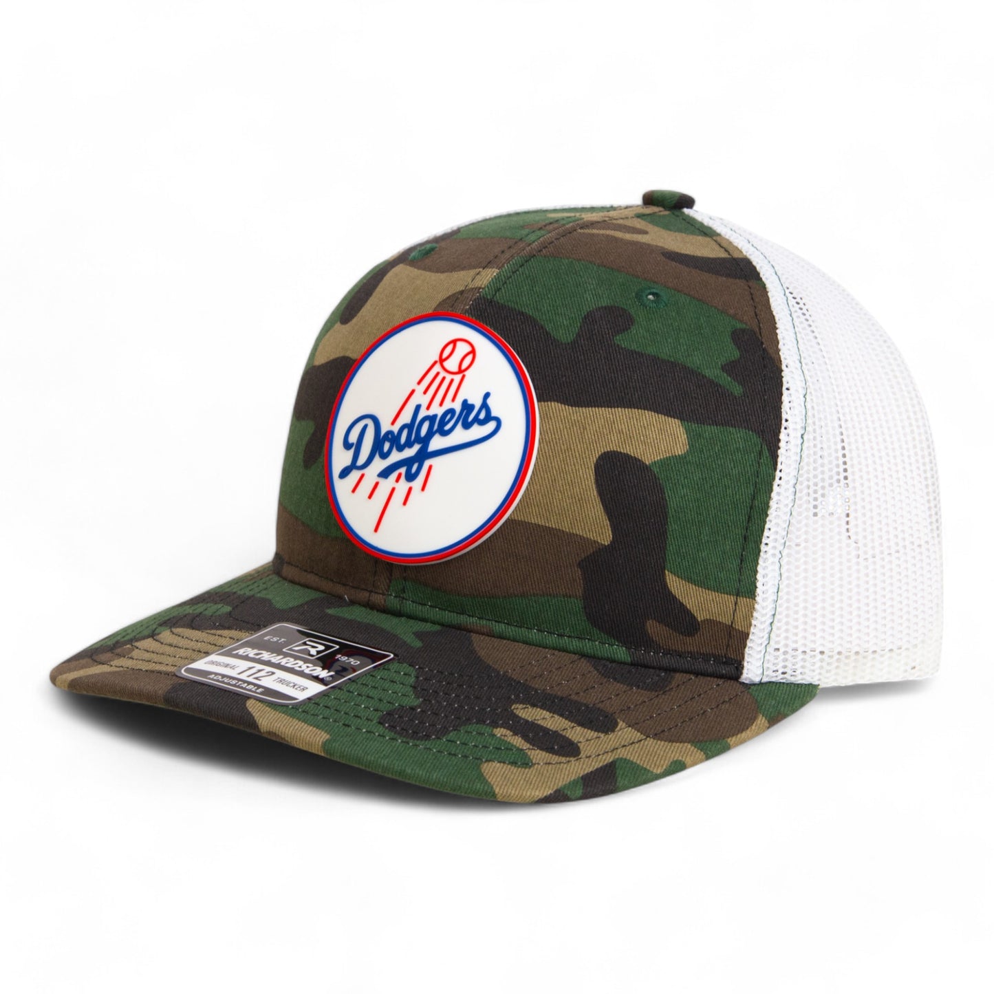 Los Angeles Dodgers 2024 World Series Snapback Trucker Hat- Army Camo/ White