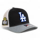 LA Dodgers 2024 World Series Snapback Trucker Hat White- Black/ White/ Heather Grey