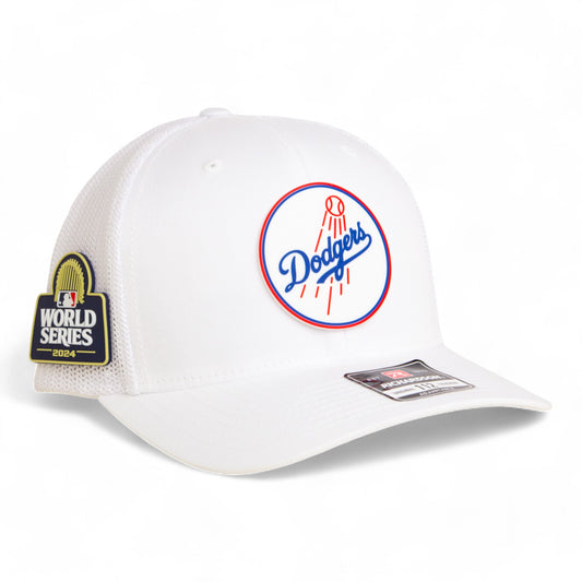 Los Angeles Dodgers 2024 World Series Snapback Trucker Hat- White