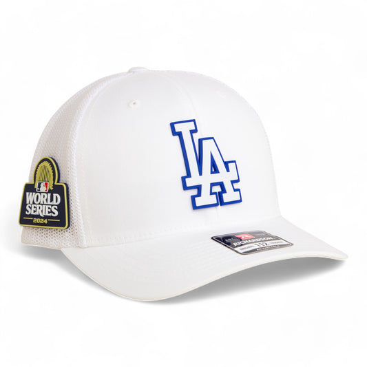 LA Dodgers 2024 World Series Snapback Trucker Hat White- White