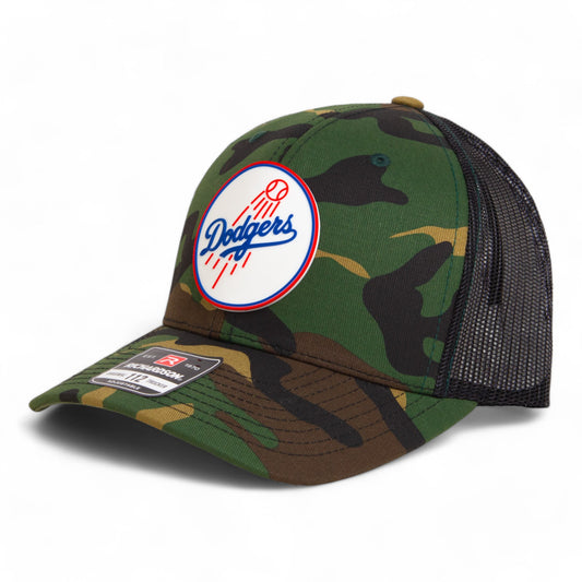 Los Angeles Dodgers 2024 World Series Snapback Trucker Hat- Army Camo/ Black