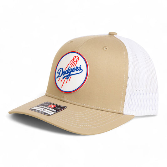 Los Angeles Dodgers 2024 World Series Snapback Trucker Hat- Tan/ White