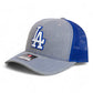 LA Dodgers 2024 World Series Snapback Trucker Hat White- Heather Grey/ Royal