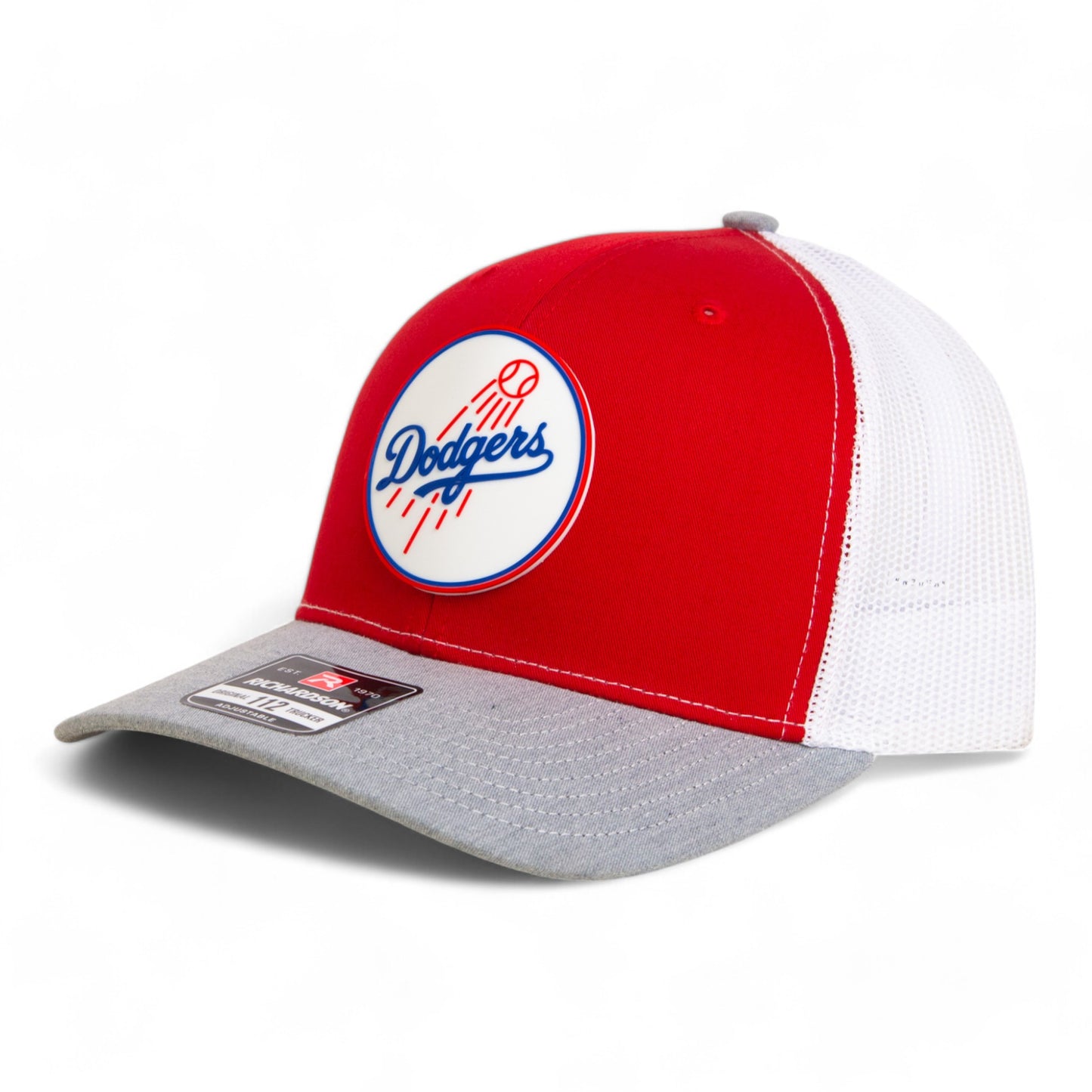 Los Angeles Dodgers 2024 World Series Snapback Trucker Hat- Red/ White/ Heather Grey