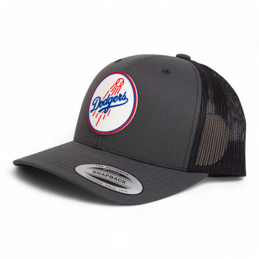 Los Angeles Dodgers 2024 World Series 3D YP Snapback Trucker Hat- Charcoal/ Black