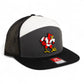 Louisville Cardinals Retro 3D Snapback Seven-Panel Flat Bill Trucker Hat- Charcoal/ White/ Black