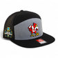 Louisville Cardinals Retro 2025 College World Series 3D Snapback Seven-Panel Flat Bill Trucker Hat- Heather Grey/ Black
