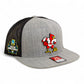 Louisville Cardinals Retro 2025 College World Series 3D Wool Blend Flat Bill Hat- Heather Grey/ Black