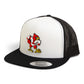 Louisville Cardinals Retro 2025 College World Series 3D YP Snapback Flat Bill Trucker Hat- White/ Black