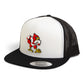 Louisville Cardinals Retro 3D YP Snapback Flat Bill Trucker Hat- White/ Black