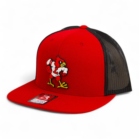 Louisville Cardinals Retro 3D Wool Blend Flat Bill Hat- Red/ Black