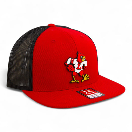 Louisville Cardinals Retro 3D Wool Blend Flat Bill Hat- Red/ Black