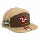 Louisville Cardinals Retro 2025 College World Series 3D Snapback Seven-Panel Flat Bill Trucker Hat- Brown/ Tan