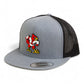 Louisville Cardinals Retro 3D YP Snapback Flat Bill Trucker Hat- Heather Grey/ Black