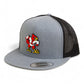 Louisville Cardinals Retro 2025 College World Series 3D YP Snapback Flat Bill Trucker Hat- Heather Grey/ Black