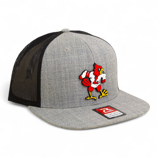 Louisville Cardinals Retro 3D Wool Blend Flat Bill Hat- Heather Grey/ Black