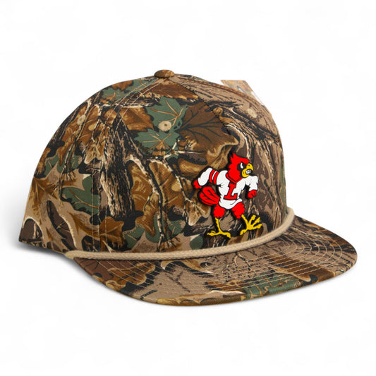 Louisville Cardinals Retro 3D Umpqua Rope Hat- Realtree Advantage/ Khaki