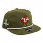 Louisville Cardinals Retro 2025 College World Series 3D Classic Rope Hat- Olive/ White