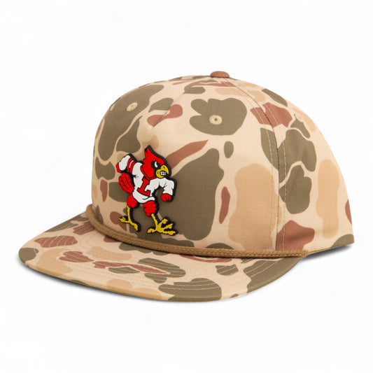 Louisville Cardinals Retro 3D Umpqua Rope Hat- Harvest Duck Camo/ Light Brown