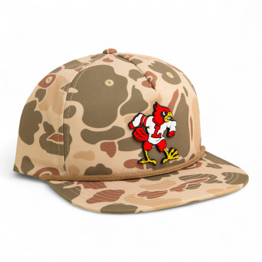 Louisville Cardinals Retro 3D Umpqua Rope Hat- Harvest Duck Camo/ Light Brown