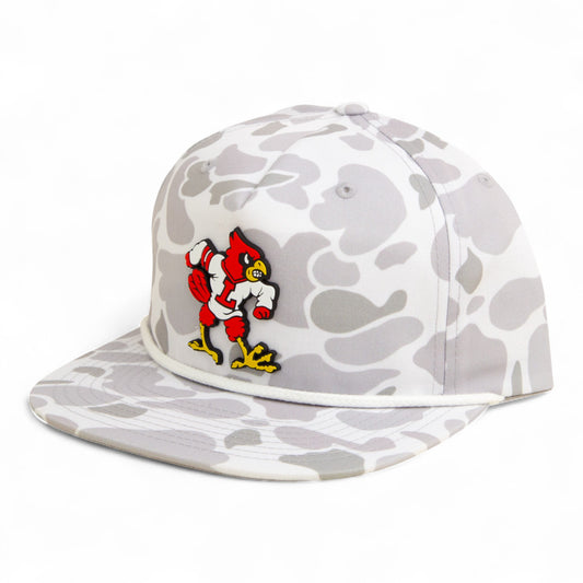 Louisville Cardinals Retro 3D Umpqua Rope Hat- Blizzard Duck Camo/ White