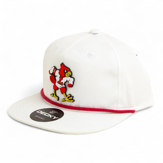 Louisville Cardinals Retro 3D Classic Rope Hat- White/ Red