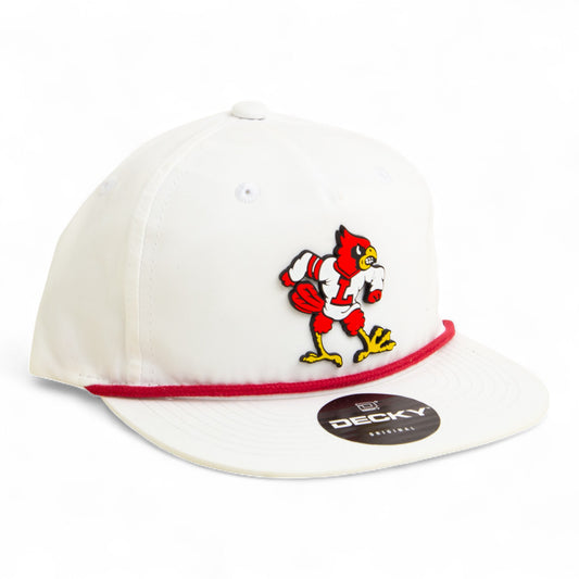Louisville Cardinals Retro 3D Classic Rope Hat- White/ Red