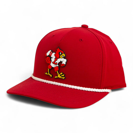 Louisville Cardinals Retro 3D Five Panel Classic Rope Hat- Red/ White
