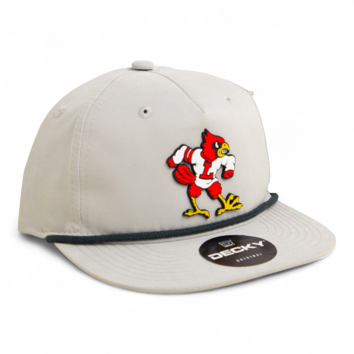Louisville Cardinals Retro 3D Classic Rope Hat- Grey/ Charcoal