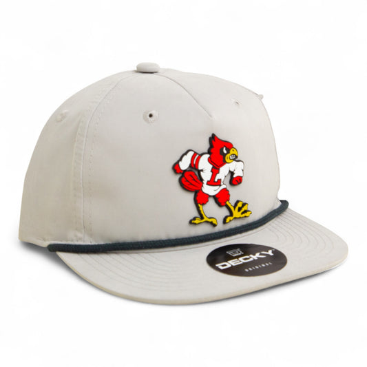Louisville Cardinals Retro 3D Classic Rope Hat- Grey/ Charcoal