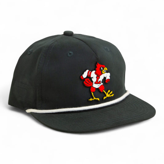 Louisville Cardinals Retro 3D Classic Rope Hat- Charcoal/ White
