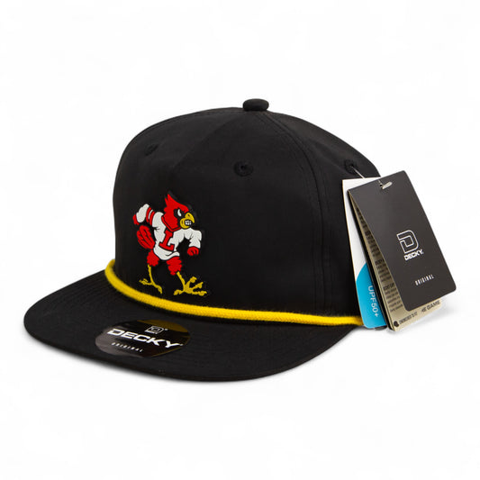 Louisville Cardinals Retro 3D Classic Rope Hat- Black/ Gold