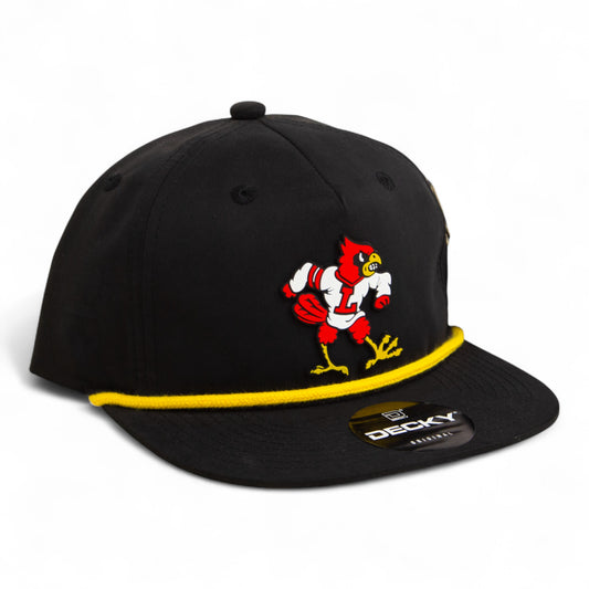Louisville Cardinals Retro 3D Classic Rope Hat- Black/ Gold