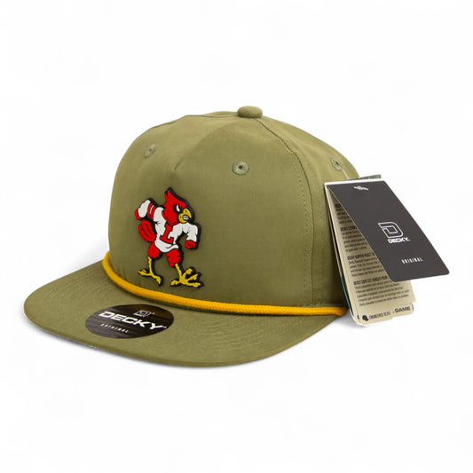 Louisville Cardinals Retro 3D Classic Rope Hat- Loden/ Amber