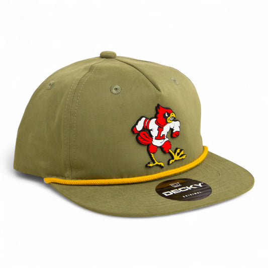Louisville Cardinals Retro 3D Classic Rope Hat- Loden/ Amber