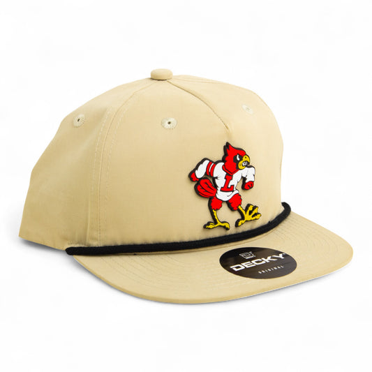 Louisville Cardinals Retro 3D Classic Rope Hat- Birch/ Black