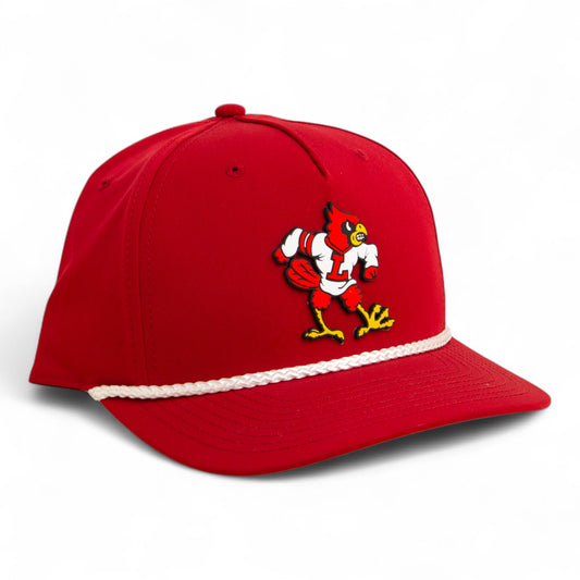 Louisville Cardinals Retro 3D Five Panel Classic Rope Hat- Red/ White