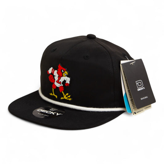 Louisville Cardinals Retro 3D Classic Rope Hat- Black/ White