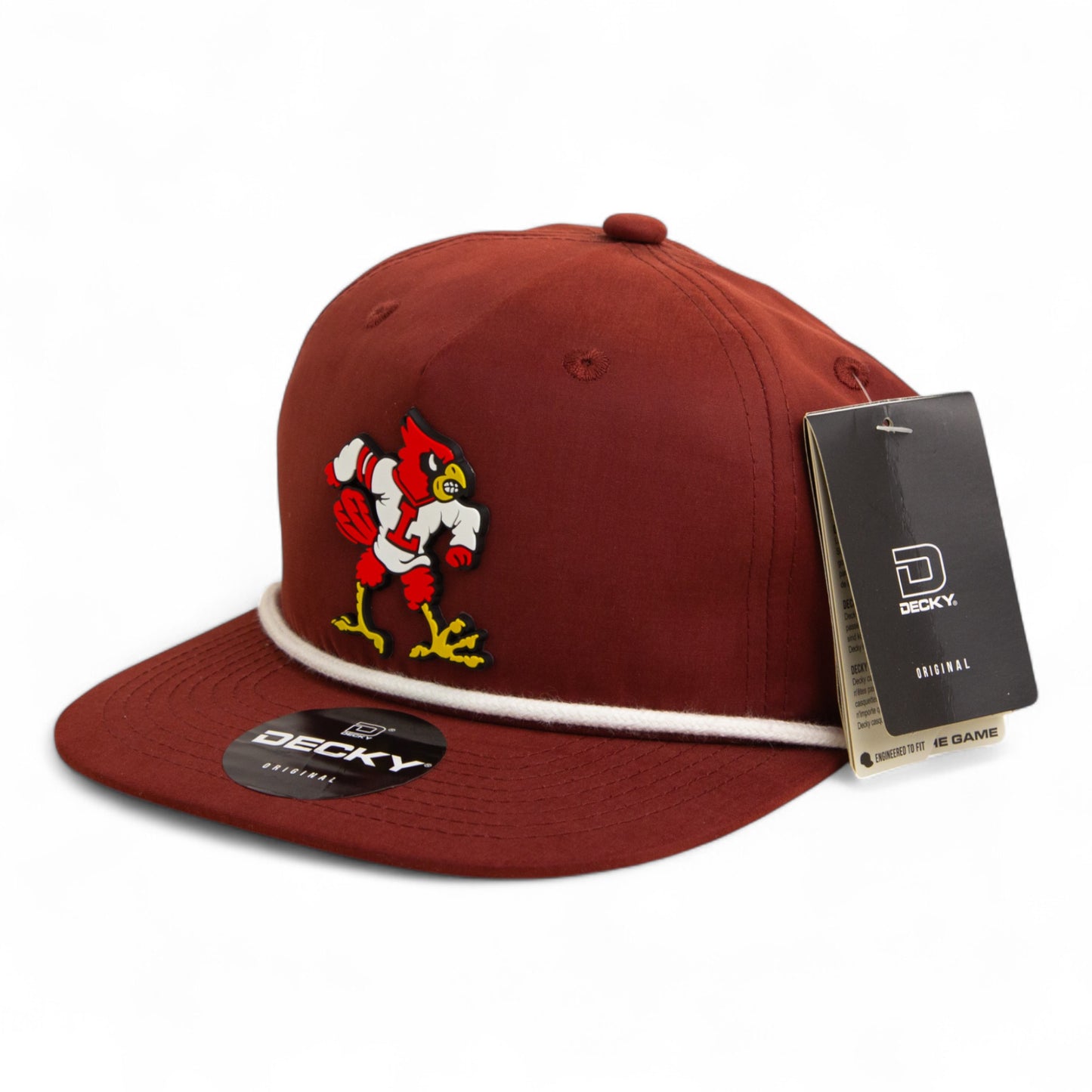 Louisville Cardinals Retro 3D Classic Rope Hat- Cardinal/ White