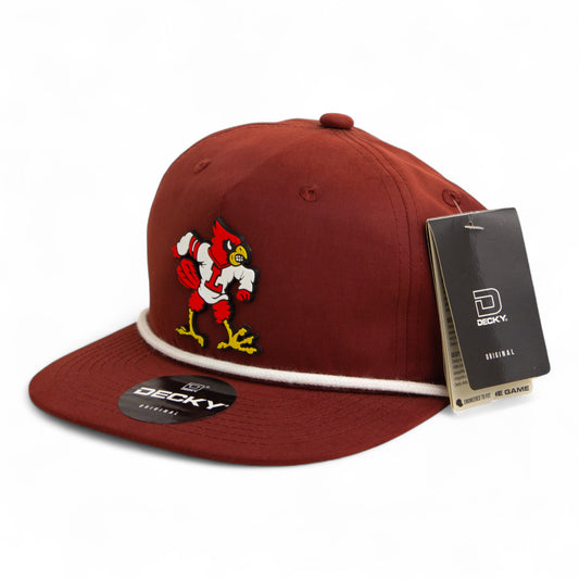 Louisville Cardinals Retro 3D Classic Rope Hat- Cardinal/ White